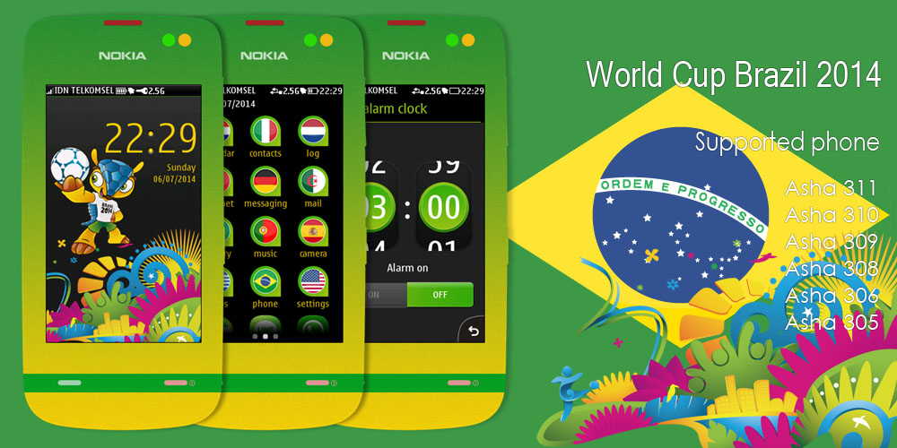 Themes S40 World cup Brazil Theme Nokia S40v6 and  Asha - Wapbavi