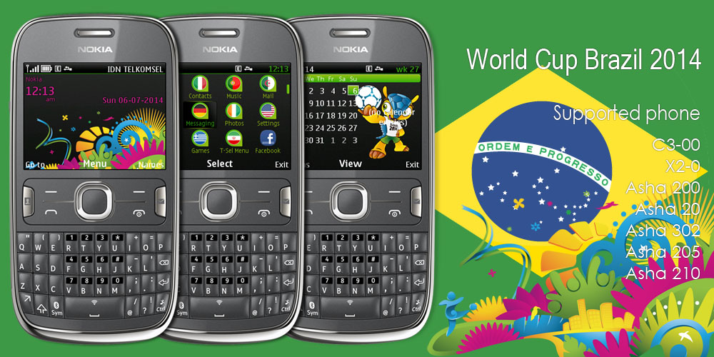 Themes S40 World cup Brazil Theme Nokia S40v6 and  Asha - Wapbavi